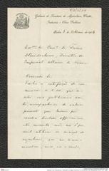 Nachlass Franz Steindachner, Visitenkarte von Miguel Calmondu Pin e Almeida an Franz Steindachner, Inv.Nr. 72.01, Seite 1